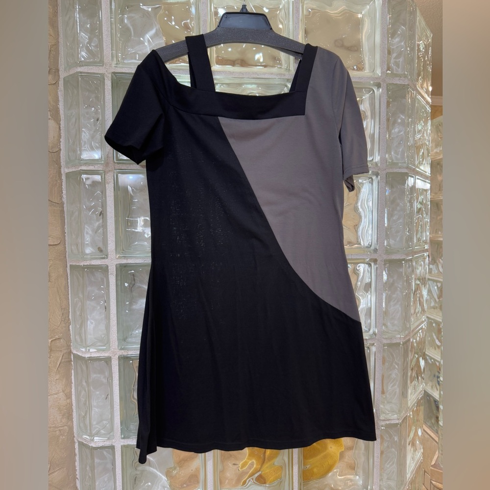 Elegant Black and Gray Women's Dress